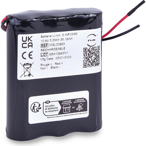 NX - Batterie Li-Ion 3x 18650 3S1P ST1 10.8V 3.35Ah - 24AWG