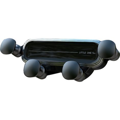 Supporto per telefono da auto Gravity migliorato con blocco automatico, vivavoce e mini bocchetta di ventilazione per telefoni da 4,7 a 6,9 pollici (argento) (1/5)