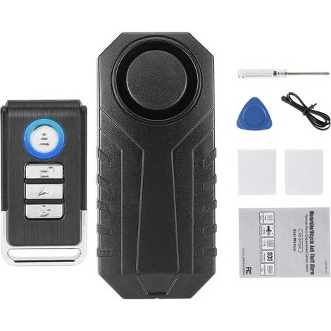 Alarma inalámbrica para bicicletas con detección de movimiento, sirena, protección antirrobo IP55, control remoto y localizador para bicicletas eléctricas. (1/5)