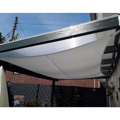 Voile d'ombrage carrée en polyester noir pour terrasse, jardin, balcon - 250 x 250 cm, imperméable (1/4)