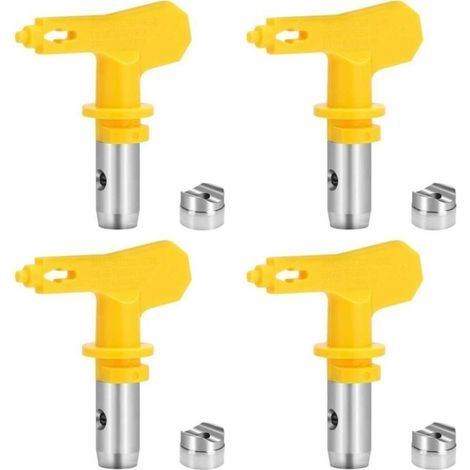 4 embouts de pulvérisateur sans air. Topretty embout réversible en acier tungstène pour pistolet à peinture haute pression pour murs (Type 215 311 317 517) (1/5)