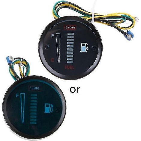 Jauge de niveau de carburant universelle pour voiture et moto, 2 x 52 mm, affichage à 8 LED, capteurs 12 V (1/5)