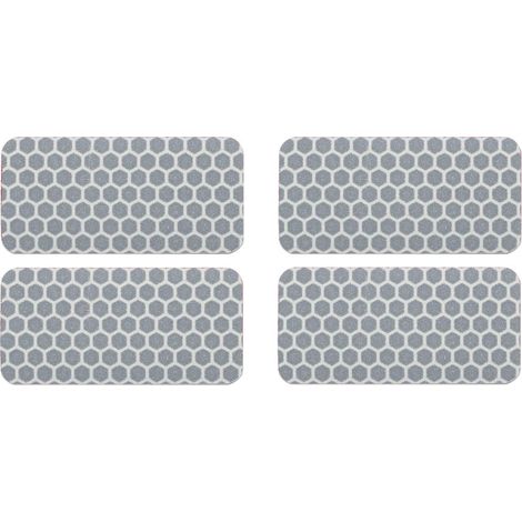 Sticker Rifrangenti Rettangoli, Bianco, Set di 4 (1/3)
