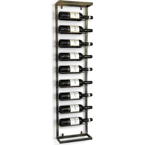 DanDiBo Weinregal Wand Metall Schwarz 240403 Flaschenregal Schmal Wandmontage Wine Rack Weinflaschenhalter Weinhalter Flaschenhalter (1/5)
