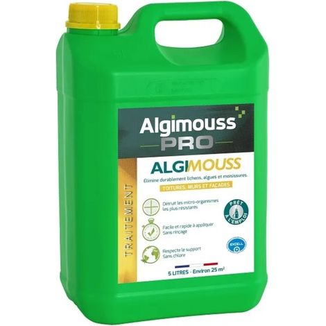 ALGIMOUSS - 1 LITRE - Traitement curatif et préventif toitures, murs et façades ALGIMOUSS - 001001