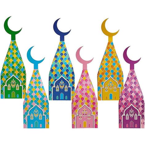 60 boîtes cadeaux Ramadan Eid en forme de lune pour sachets de bonbons -- (1/5)