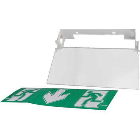 Porte étiquette non sérigraphié saillie mural / plafond pour BAES Zemper (1/2)