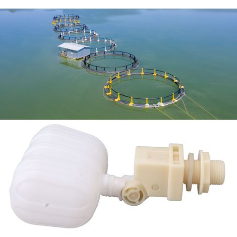 Automatisches Kugelventil für Wasserzulauf mit externem G1/2-Gewinde für Fischzuchtbetriebe – Zubehör für Wasservorhänge – Wandmontierter Aquariumschwimmer – Kunststoffschwimmer für Wassertanks (1/5)
