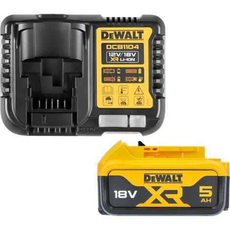 DeWalt DCB1104P1 18V XR Battery Set - 1x 5Ah Battery & DCB1104 Charger