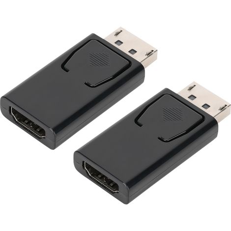 Adaptateur DisplayPort Mâle vers HDMI Femelle 2PCS - Pour PC et Ordinateurs Portables (1/5)