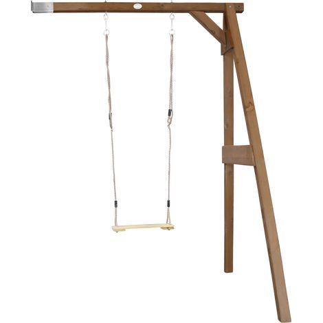Balançoire murale en bois FSC 100% Hemlock – Siège unique pour enfants – Fixation murale – Pour équilibre et coordination – AXI