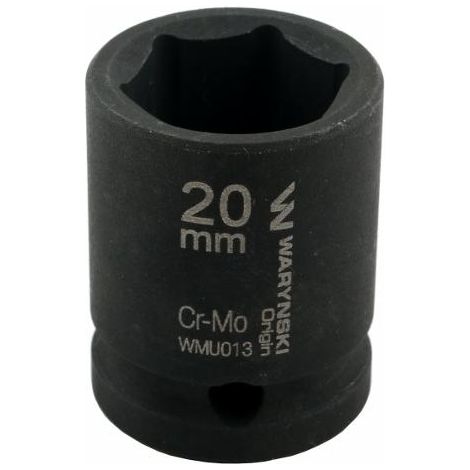 Vaso de impacto hexagonal 1/2". 20 mm. CrMo. DIN 3129. Waryński (1/4)