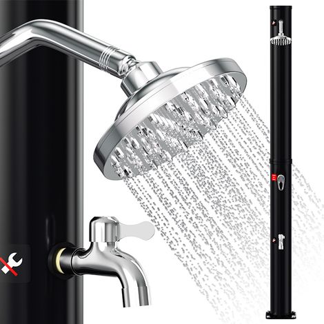 Wolketon Doccia solare da esterno 20L, 220cm Doccia per piscina con copertura protettiva
