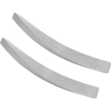 Lot de 2 barres droites 2038 (422,33,5) en acier tungstène spiralé, finition or, vendues ensemble. (1/5)