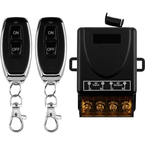 Interrupteur Télécommande Sans Fil Haute Puissance 433MHz, Relais RF AC 220V/240V/110V 30A pour Éclairage, Pompe à Eau, Appareils Ménagers, Irrigation Agricole, Normalement Ouvert