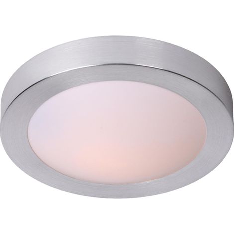 Plafonnier Salle de bains - Ø 35 cm - 2xE27 - IP44 - Chrome Dépoli (1/5)