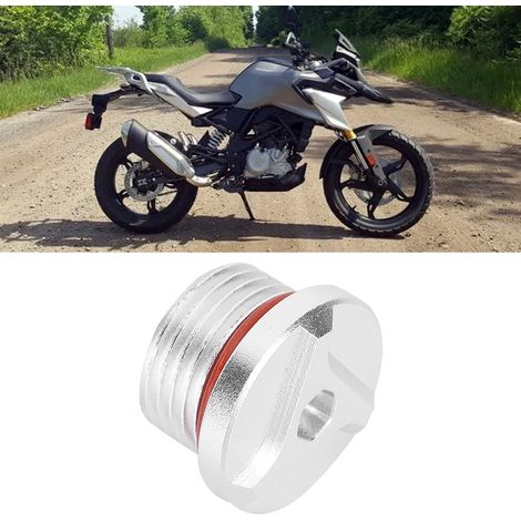 Bouchon de remplissage d'huile et de réservoir d'essence compatible avec la moto G310GS 2018 (argent) (1/5)