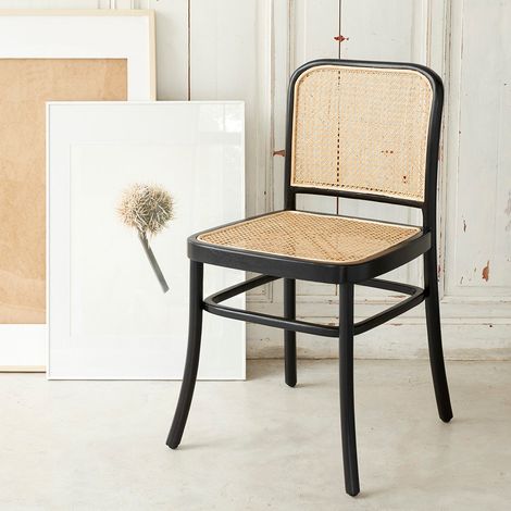 Chaise en acajou massif et cannage (1/5)