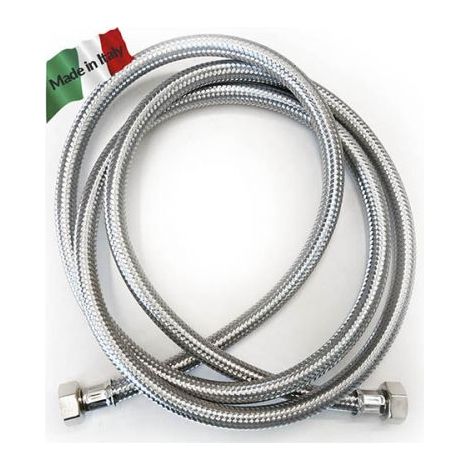 TUBO Carico Lavatrice lavastoviglie cm 250 3/4 FF trecciato inox Made in Italy.