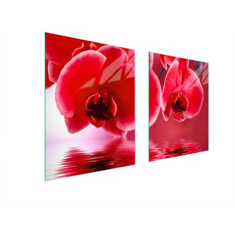 GLASSCHUTZPLATTE FÜR HERD 85x52 ORCHIDEE (1/5)