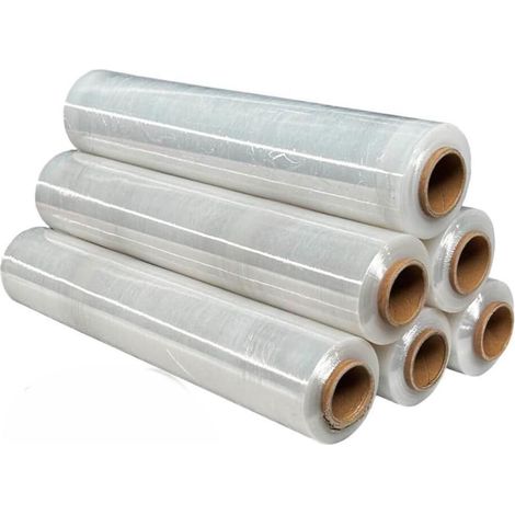 ORION91 Transparent Packing Film 50 cm x 200 m - Elastic Stretch Wrap for Industrial Packaging, Moisture-Proof and Tear-Resistant, Ideal for Moving and Palletizing, 180% Stretch, Residue-Free. (1/5)