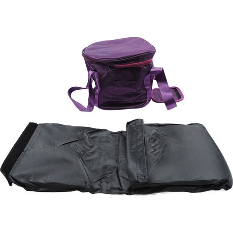 Sac de rangement pour bol chantant en cristal, étui de transport avec 2 poches extérieures à double fermeture éclair. (1/4)