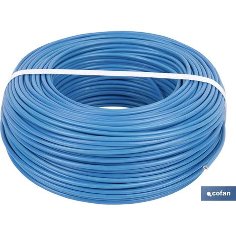 COFAN rollo cable h07v-k 1x4mm2 azul (100 m) , Rollo de 100 metros de cable eléctrico H07V-K, disponible en color azul y con medidas desde 1,5 mm2 hasta 6 mm2. (1/4)