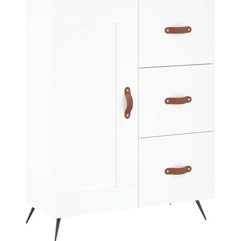 Sideboard/Anrichte/Buffet Weiß 69,5x34x90 cm Holzwerkstoff LXWW619025 (1/5)