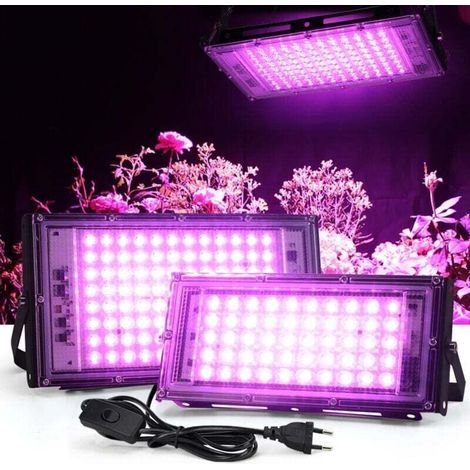 Projecteur UV LED 100W Lumière Noire IP65 Imperméable, Lampe LED Ultra-violet, Eclairage à Effet pour Aquarium, Soirée, Peinture Fluo, affiche fluorescente, Néon, Bar, Fête [Classe énergétique A+++]