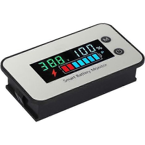 Moniteur de batterie étanche IPX7, testeur de capacité de batterie 7-100 V avec alarme sonore et affichage multicolore de la température. (1/5)