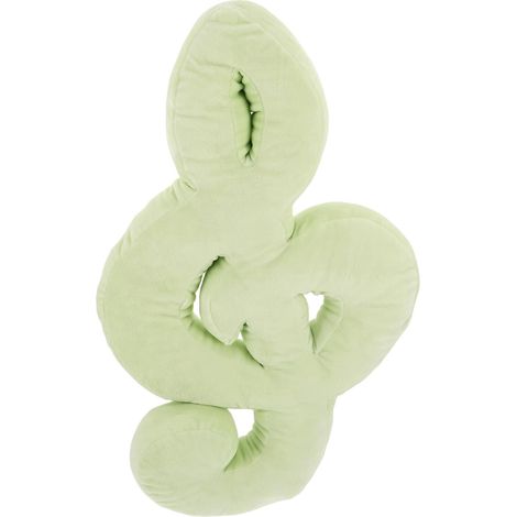 Coussin Décoratif Musical en Peluche Verte, Oreiller Moelleux en Coton pour Canapé et Lecture, Coussin Créatif de Note de Musique, Accessoire Déco Cosy pour Salon et Chambre (1/5)