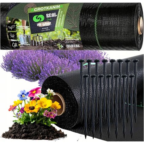 Agrotoile Noire 1,6x100m 70g Anti-Mauvaises Herbes (1/5)