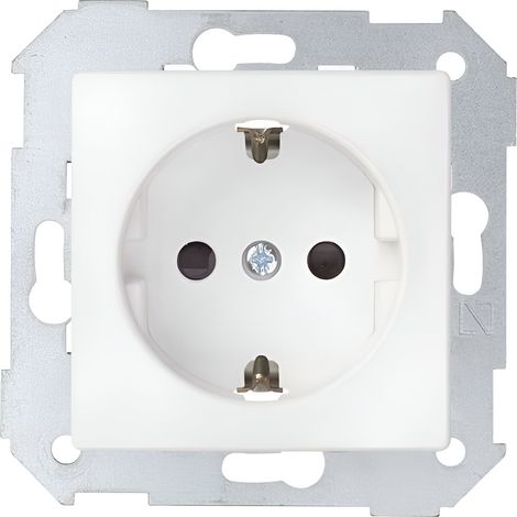 Concetto di Simon 82  Presa Schuko 16A + coperchio bianco opaco 8200432-090