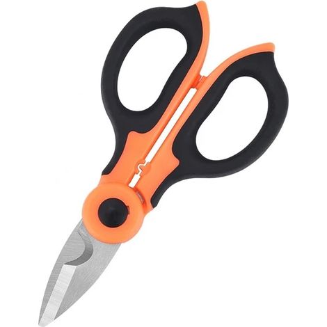 Nouveaux ciseaux en acier à haute teneur en carbone Ciseaux ménagers Outils Ciseaux d'électricien Outils de coupe de fil à dénuder pour tissus, papier et câble 1 pièces sans manchon