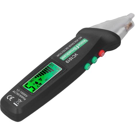 Berührungsloser Spannungsprüfer in Stiftform, Wechselstromkabeltester mit hoher Genauigkeit, akustischem und optischem Alarm (1/5)
