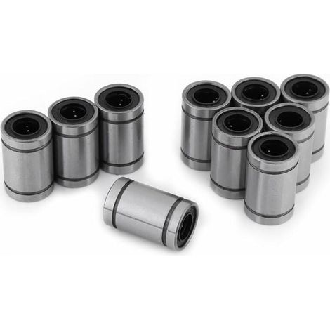10pcs LM8UU 8mm Roulement à Billes Linéaire Double Bague Scellée pour Rod 3D Imprimante CNC Pièces (1/5)