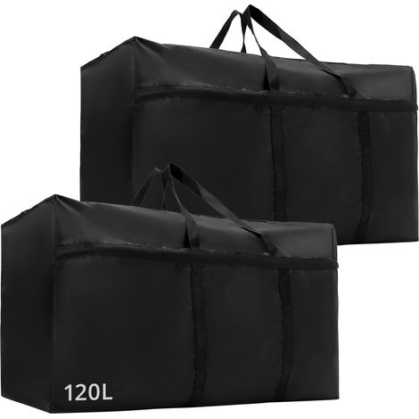 Sac De Rangement - Lot De 2 - Tissu Oxford - 120 L - Imperméable - Pour Literie Et Vêtements - 90 x 48 x 25 cm (1/5)
