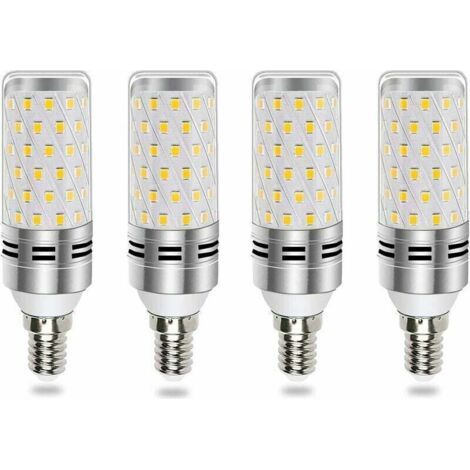 Ampoule E14 LED 16W blanc froid - Équivalent à une ampoule halogène de 100W à 120W, émettant 1600LM avec une lumière à 360°, adaptée aux lustres, appliques et lampes de chevet, lot de 4, non-dimmable. (1/5)