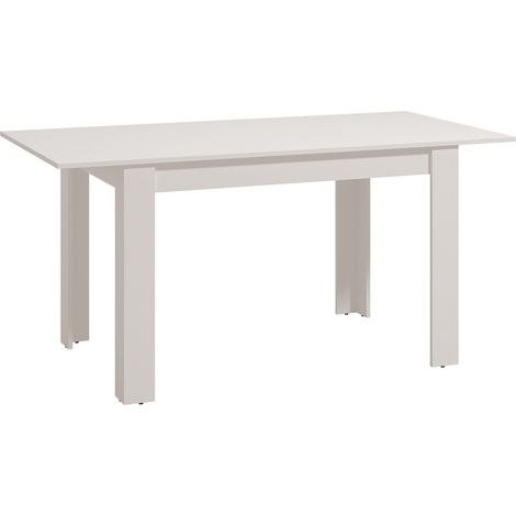 Home Heavenly® - Mesa de comedor extensible UKI, diseño moderno y práctico, mecanismo extensión interna y patas en L.  Color: Blanco (1/5)
