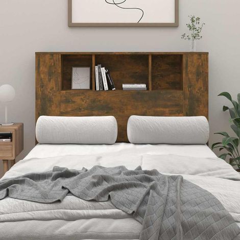 vidaXL Mueble cabecero color roble ahumado 120x18,5x102,5 cm (1/5)