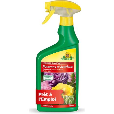 Insecticide Spruzit AF Pucerons et Acariens - Combat les pucerons et les cochenilles sur les fleurs et les plantes vertes, prêt à l'emploi, 750 ml (1/5)