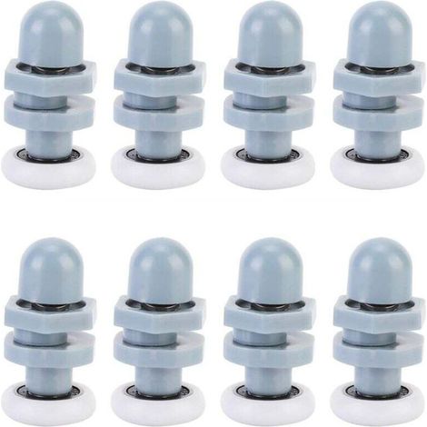 Roulette Porte Coulissante Douche, Rouleau de Porte de Douche, Coureurs de Porte Douche Coulissant Piste Roulement Salle Bains pour Pièces de Fixation De Pièces De Rechange(20mm)