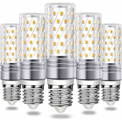 Bombilla LED E27, LED corn mazor bombilla of 16 W, warm white 6000 K, 900 lm, bright, AC 230 V, E27 colgante lamp, LED haz angle of 360°, pack of 5 (1/4)