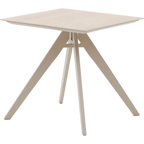 Table de jardin carré en aluminium 2 places TERZANO (1/3)