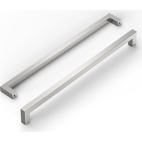Amerdeco Lot de 5 Poignées de Meuble, Entraxe 320mm, Acier Inoxydable Nickel Brossé, pour Placard, Tiroir et Armoire de Cuisine (1/5)