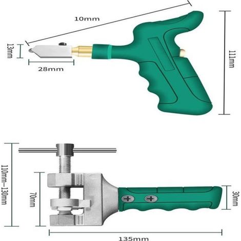 Outil De Coupe Verre - Tête Diamant Haute Résistance - Pour Carrelage Céramique Et Miroir - Kit Manuel Bricolage - 1 Pièce (1/5)