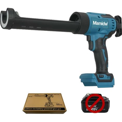 Pistolet à calfeutrer électrique, vitesse réglable, capacité de poussée élevée, Pas de batterie, Pas de prise (1/2)