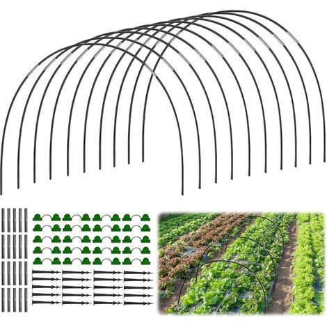 Lot de 30 tunnels de plantation, pneus de serre, tunnel en film, arche pour plate-bande surélevée, tunnel de jardin, pneus de jardin, plate-bande surélevée, cerceaux de serre, tunnel d (1/5)