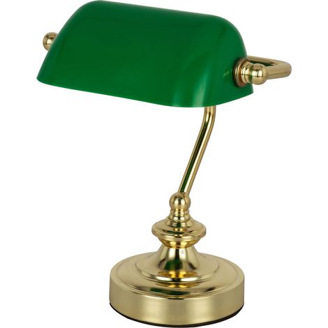 RETRO lampada da tavolo banker corridoio faretto luce notturna DIMMERABILE in un set che include lampadine LED RGB (1/5)
