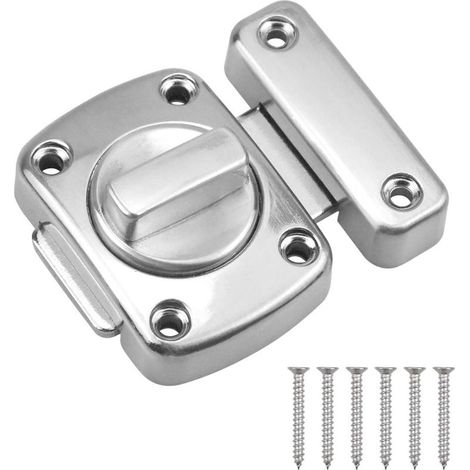 Loquet de Porte S Loquet de Porte en Alliage de Zinc Loquet pour Porte Bain Lit Toilette Avec 6 Vis (1/5)